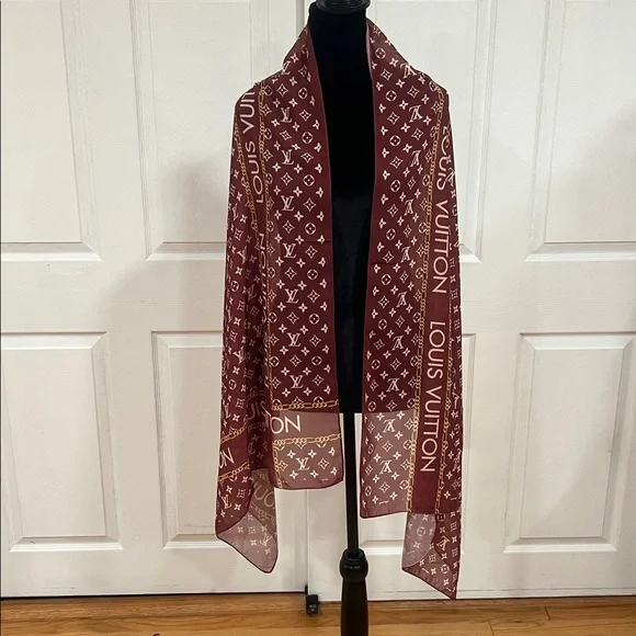 (( not authentic))NEW❤️LV Chiffon Shawl - Picture 6 of 17